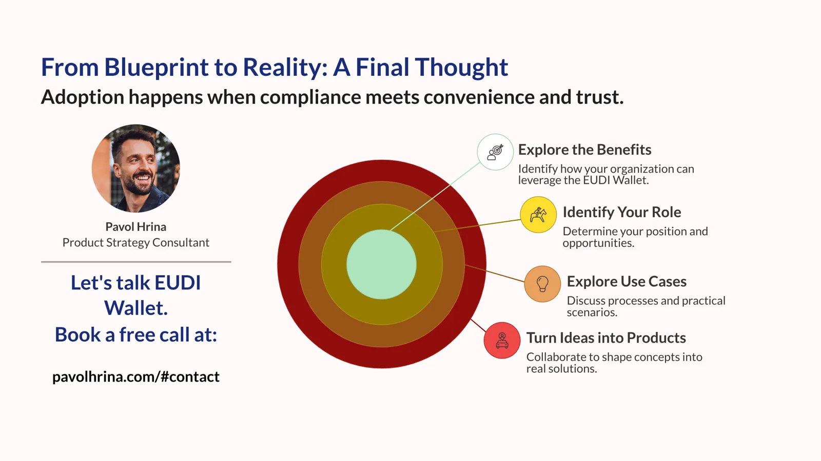 Closing slide about moving from blueprint to real adoption